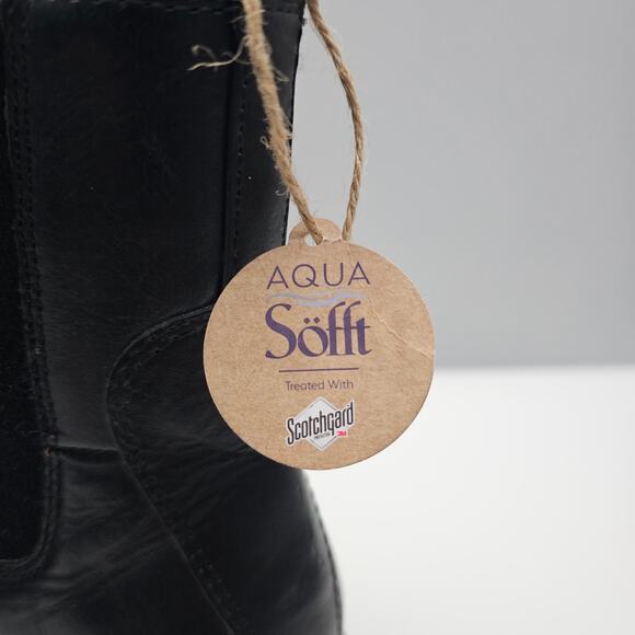 NEW Sofft Jordie Ankle Boot Women 10 Black Leather Waterproof Chelsea Block Heel - Picture 12 of 14